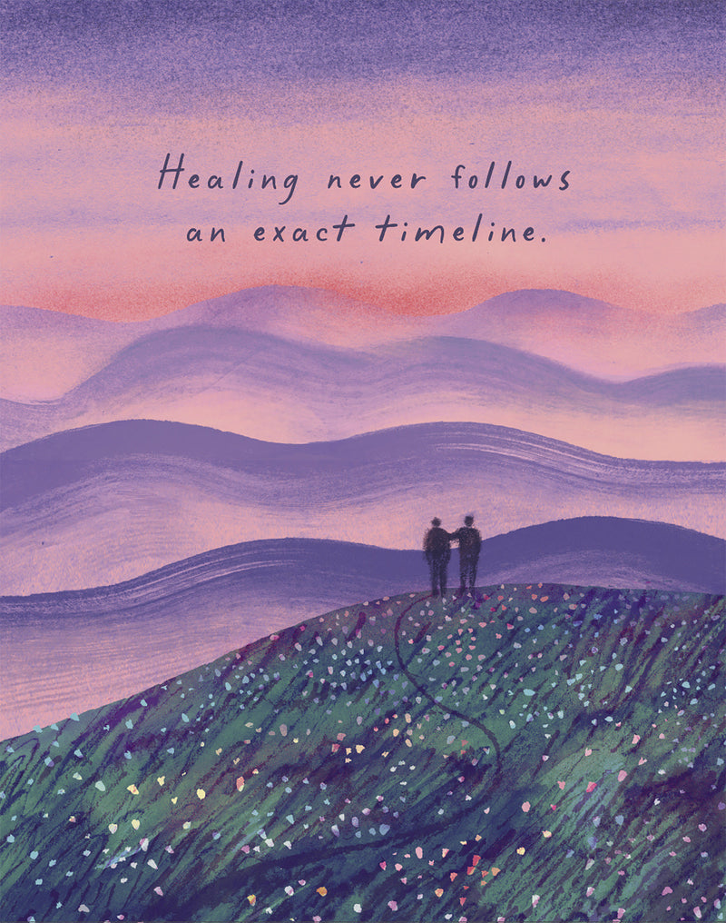Love Muchly Greeting Cards: Get Well - Healing Never Follows an Exact Timeline (Pack of 6)