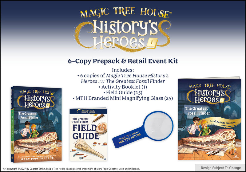 Magic Tree House History's Heroes #1: The Greatest Fossil Finder 6-Copy Prepack & Retail Event Kit