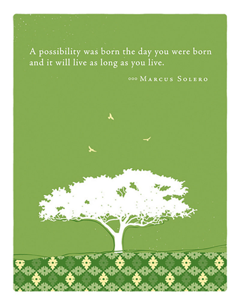 Positively Green Greeting Cards: Birthday - A possibility was born (Pack of 6)