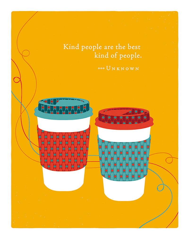 Positively Green Greeting Cards: Thank You - Kind people are the best kind of people (Pack of 6)