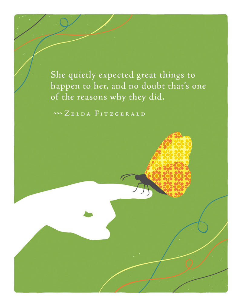 Positively Green Greeting Cards: Birthday - She quietly expected great things to (Pack of 6)