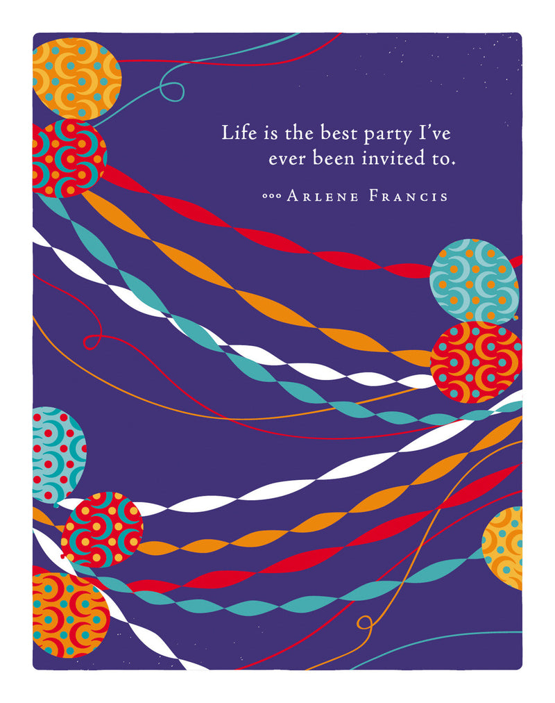 Positively Green Greeting Cards: Birthday - Life is the best party I've ever... (Pack of 6)