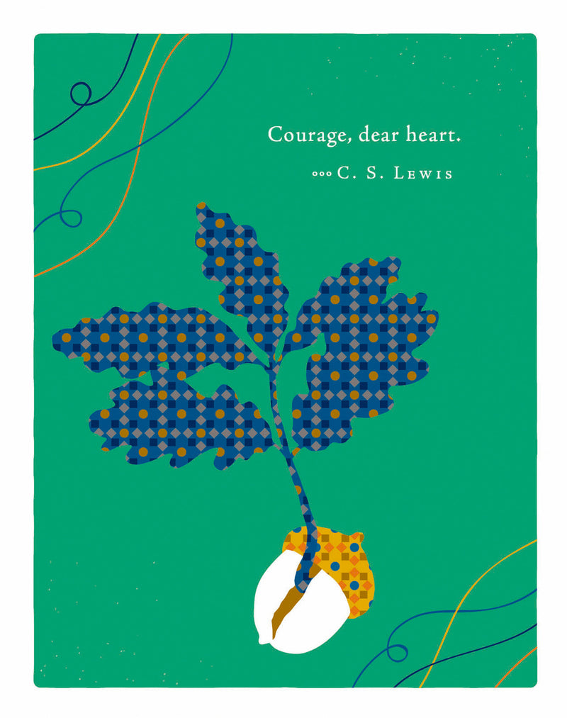 Positively Green Greeting Cards: Encouragement - Courage, dear heart (Pack of 6)