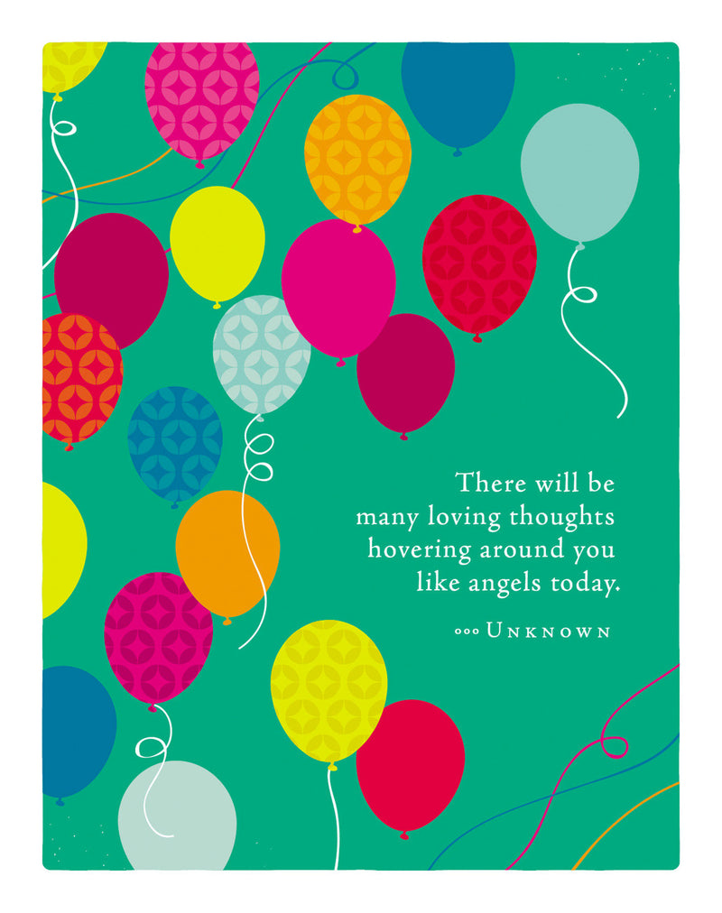 Positively Green Greeting Cards: Birthday - There will be many loving thoughts (Pack of 6)