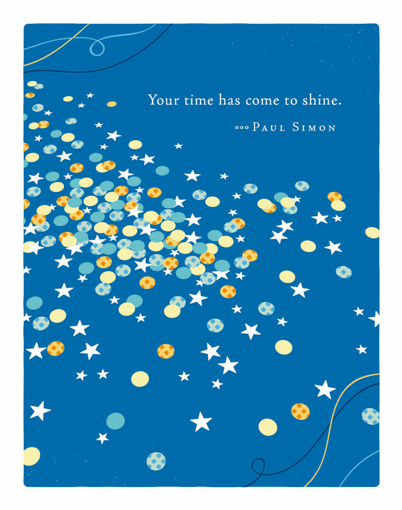 Positively Green Greeting Cards: Congratulations - Your time has come to shine (Pack of 6)