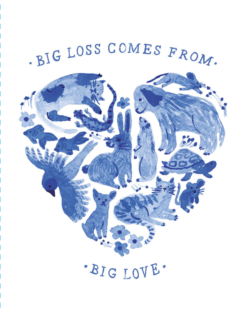 Love Muchly Greeting Cards: Pet Sympathy - Big loss comes from big love (Pack of 6)
