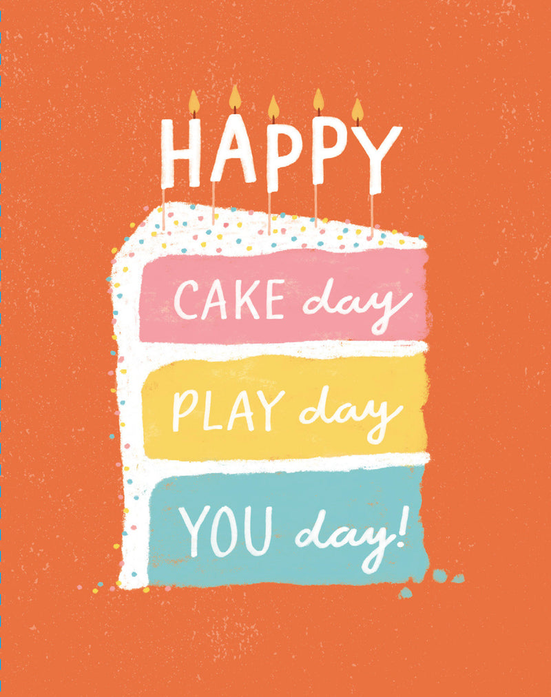 Love Muchly Greeting Cards: Birthday - Happy Cake Day, Play Day, You Day (Pack of 6)