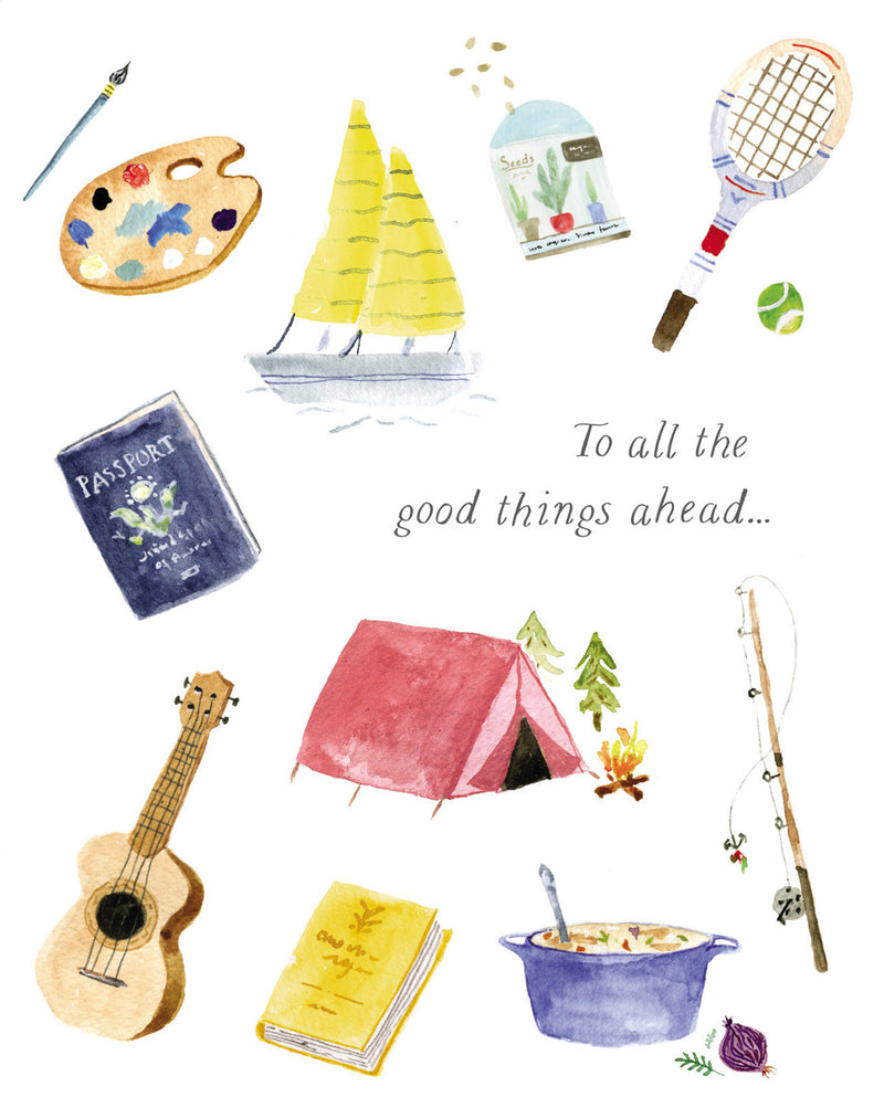 Love Muchly Greeting Cards: Retirement - To all the good things ahead (Pack of 6)