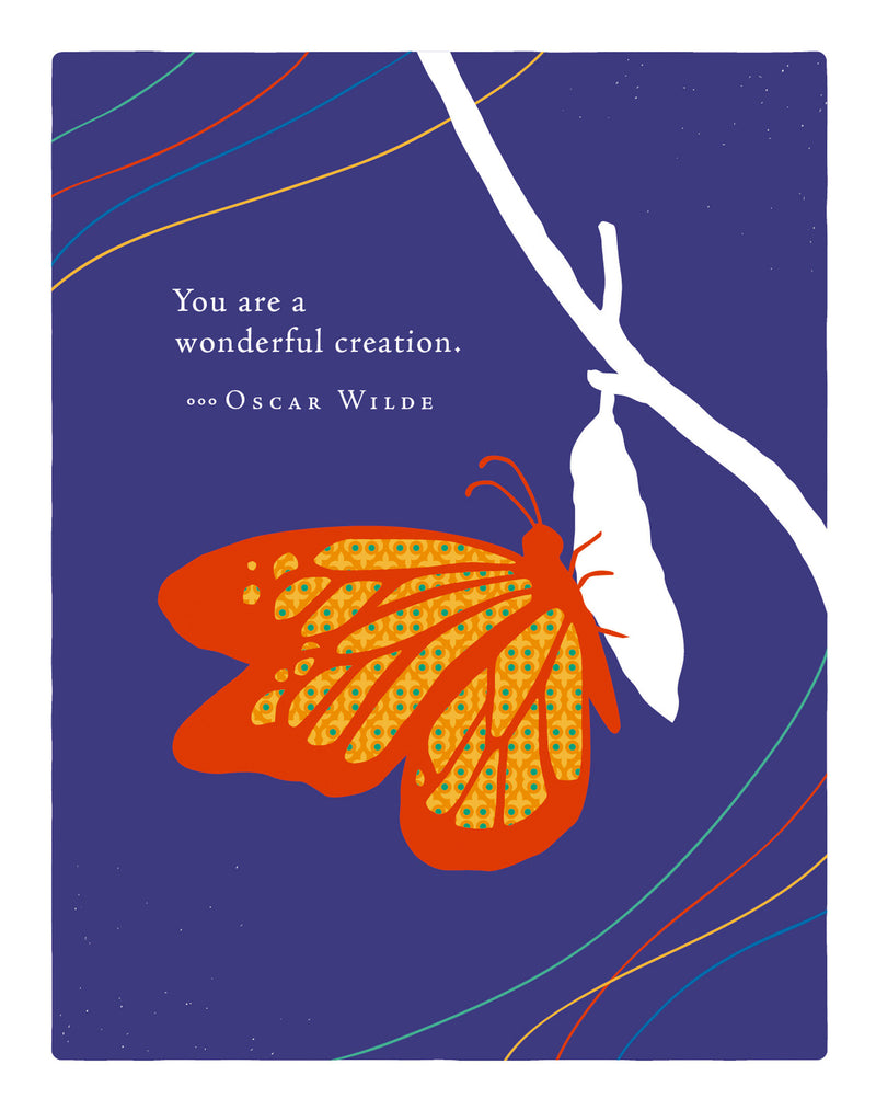 Positively Green Greeting Cards: Encouragement - You are a wonderful creation (Pack of 6)