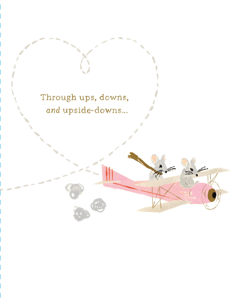 Love Muchly Greeting Cards: Anniversary - Through ups, downs, and upside downs (Pack of 6)