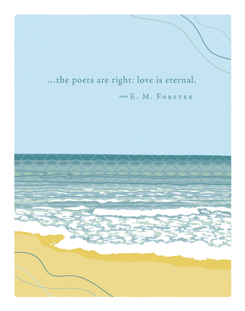 Positively Green Greeting Cards: Sympathy - The poets are right, love is eternal (Pack of 6)