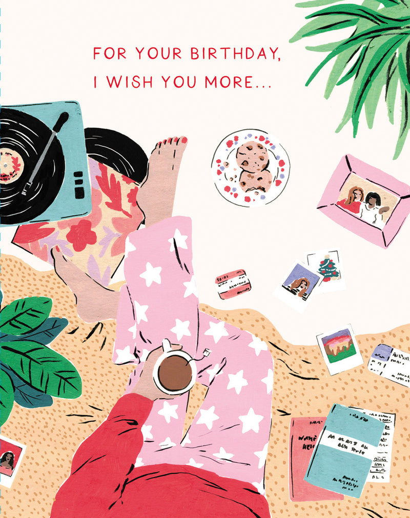 Love Muchly Greeting Cards: Birthday - For your birthday, I wish you more (Pack of 6)
