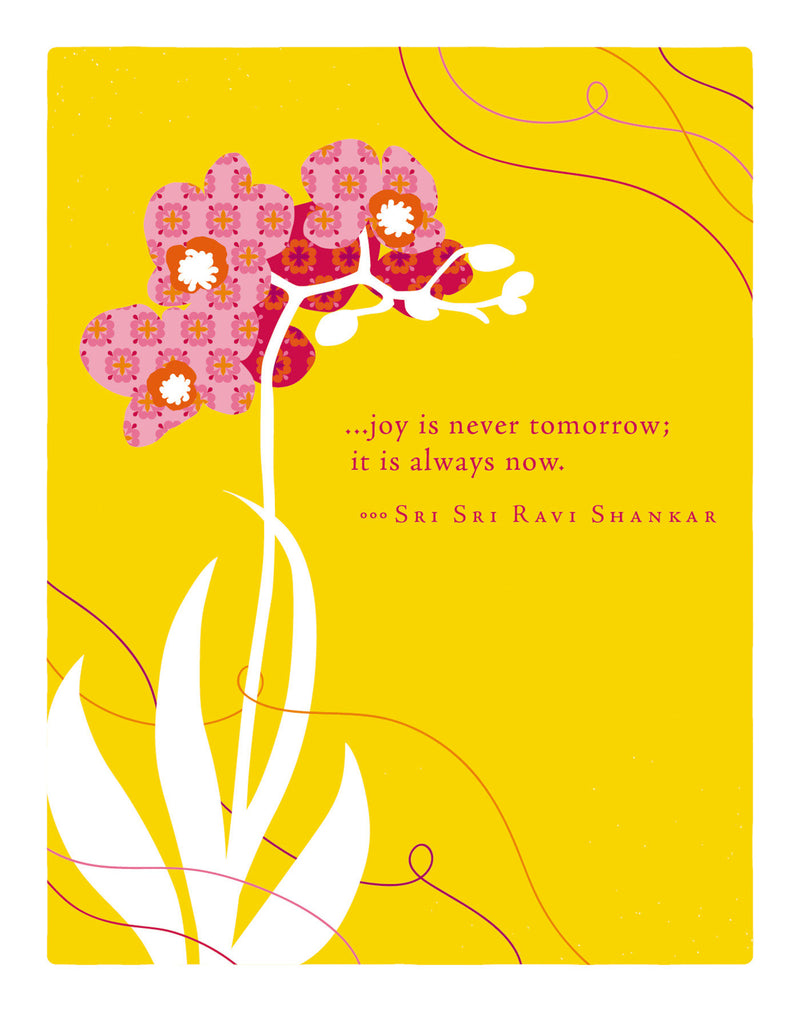 Positively Green Greeting Cards: Birthday - Joy is never tomorrow, it is always now (Pack of 6)