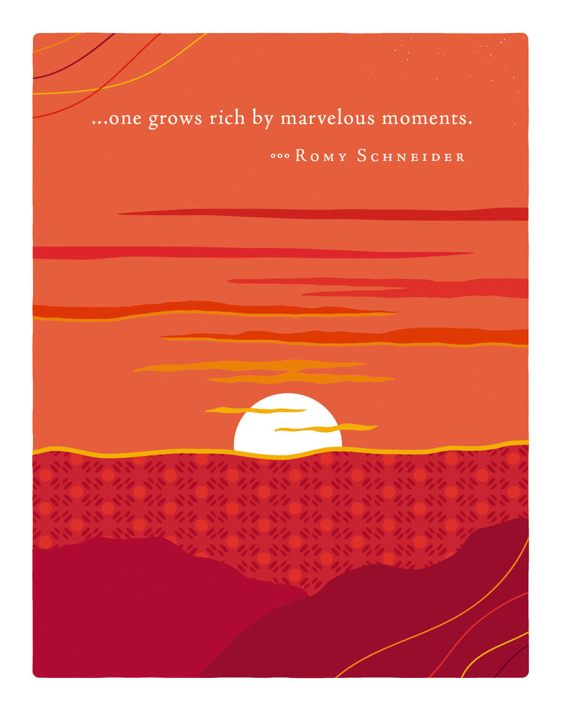 Positively Green Greeting Cards: Birthday - One grows rich by marvelous moments (Pack of 6)