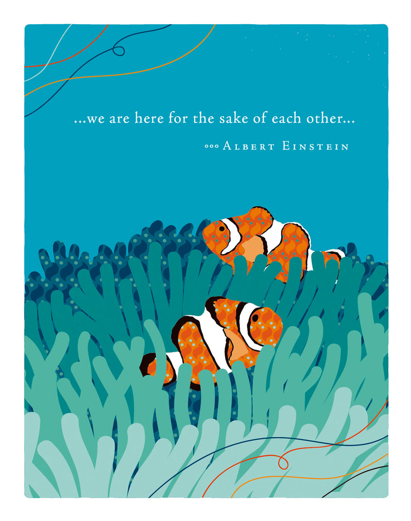 Positively Green Greeting Cards: Thank You - We are here for the sake of each other (Pack of 6)