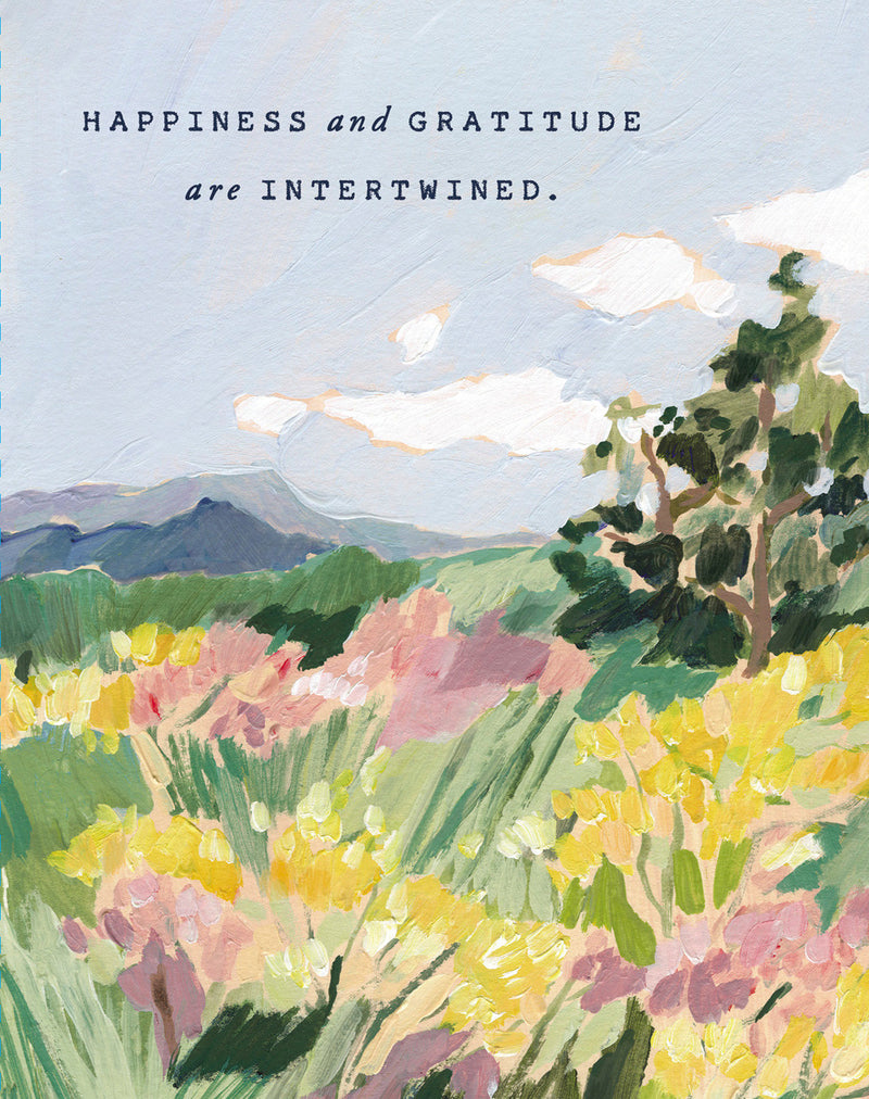 Love Muchly Greeting Cards: Thank You - Happiness and gratitude are intertwined (Pack of 6)