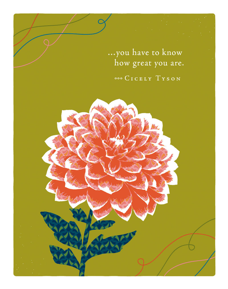 Positively Green Greeting Cards: Congratulations - You have to know how great you (Pack of 6)