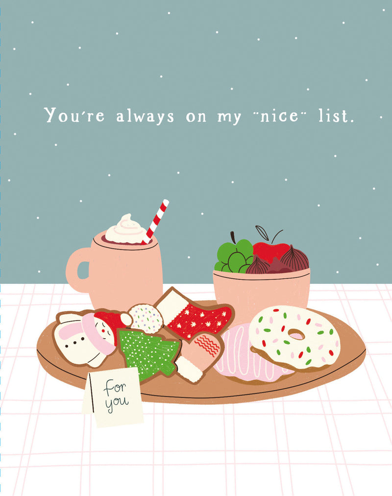 Love Muchly Greeting Cards: Holiday - You're always on my "nice" list (Pack of 6)