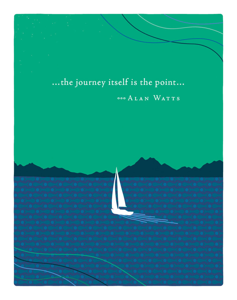 Positively Green Greeting Cards: Birthday - The journey itself is the point (Pack of 6)