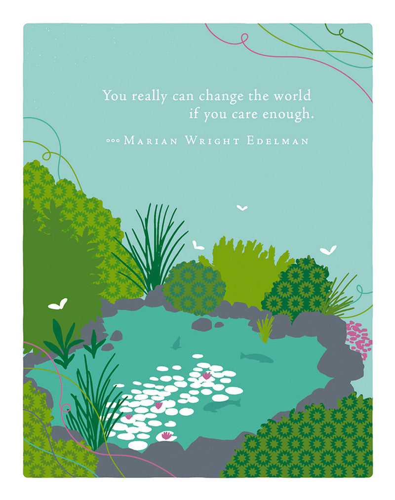 Positively Green Greeting Cards: Thank You - You really can change the world if you (Pack of 6)