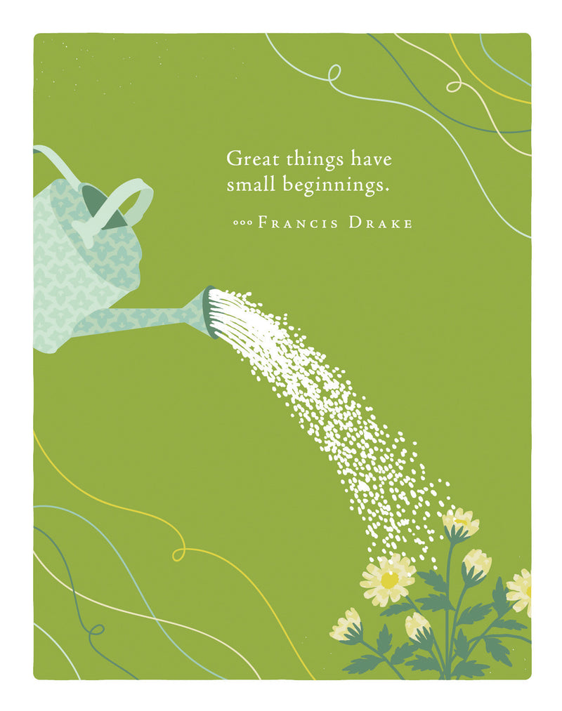 Positively Green Greeting Cards: Baby Shower - Great things have small beginnings (Pack of 6)
