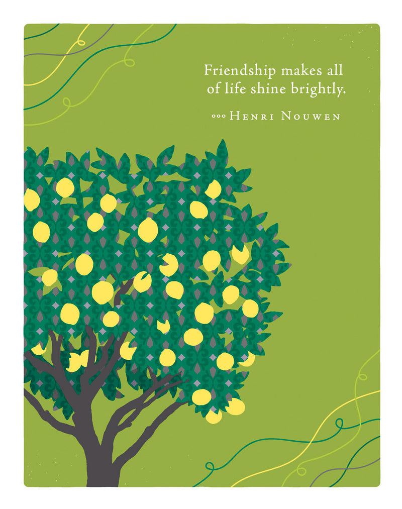 Positively Green Greeting Cards: Friendship - Friendship Makes All of Life Shine Brightly (Pack of 6)