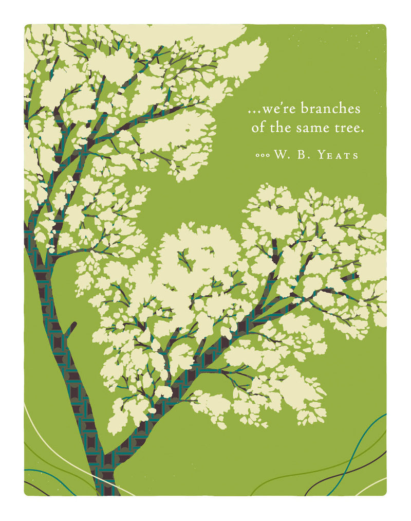 Positively Green Greeting Cards: Love - We're branches of the same tree (Pack of 6)