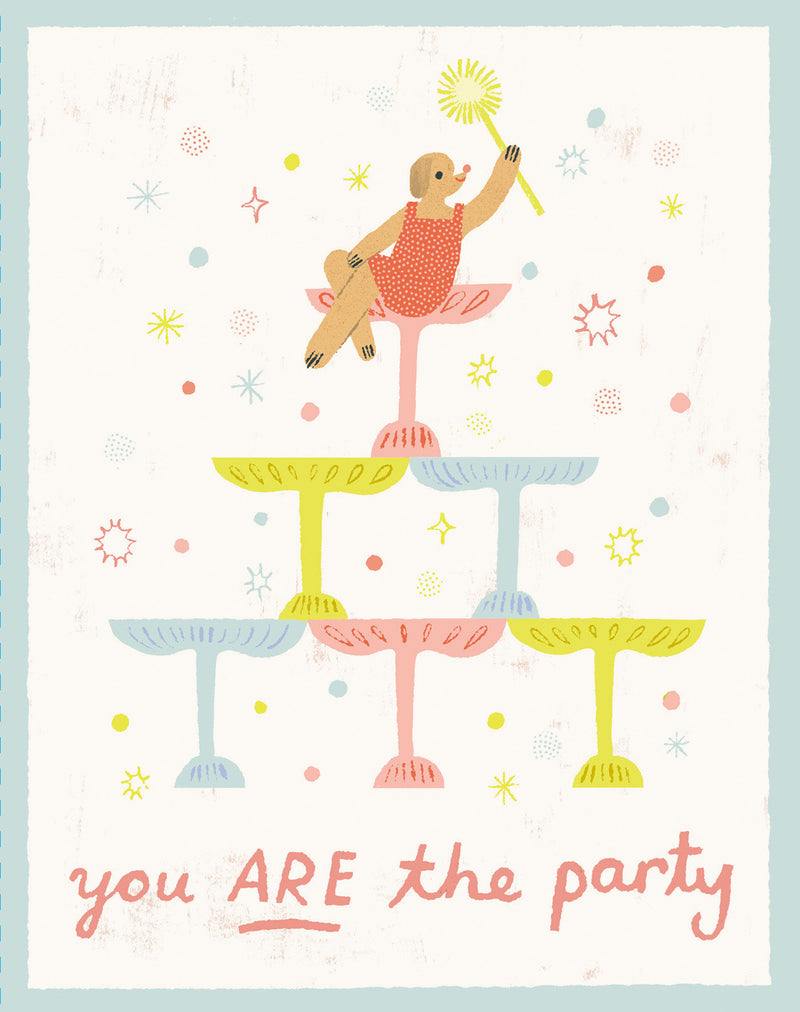 Love Muchly Greeting Cards: Birthday - You *are* the party. (Pack of 6)