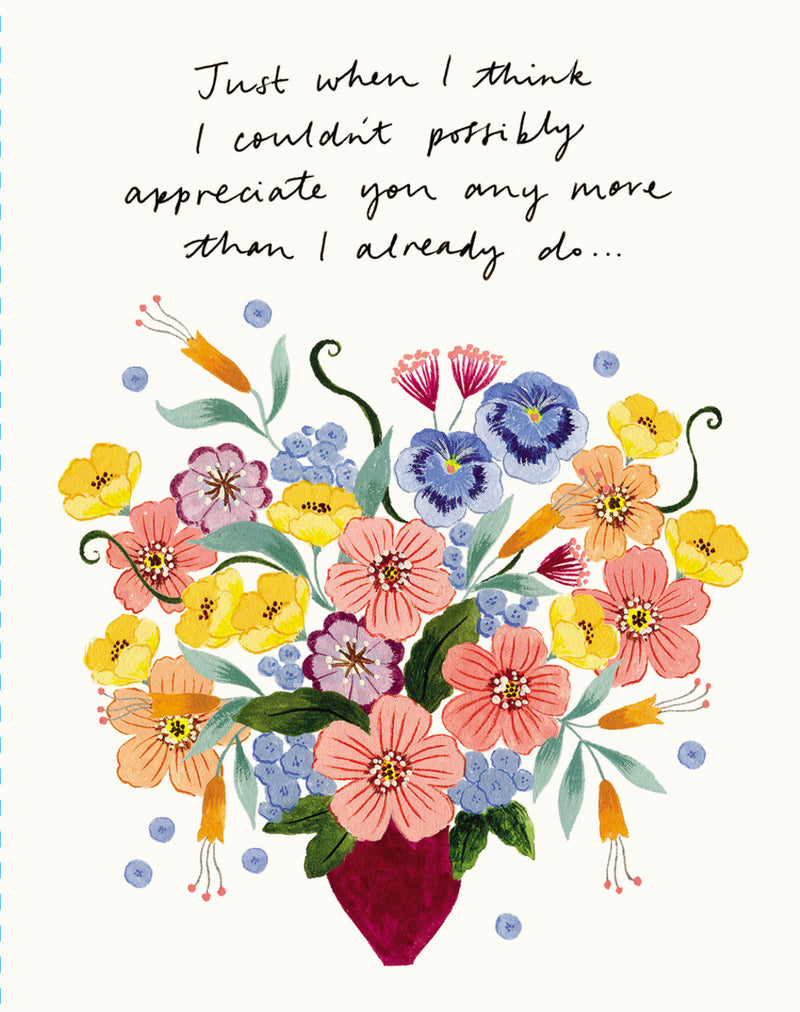 Love Muchly Greeting Cards: Thank You - Just when I think I couldn't possibly (Pack of 6)