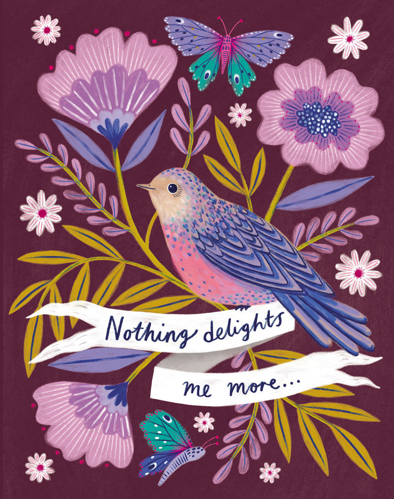 Love Muchly Greeting Cards: Thank You - Nothing delights me more (Pack of 6)