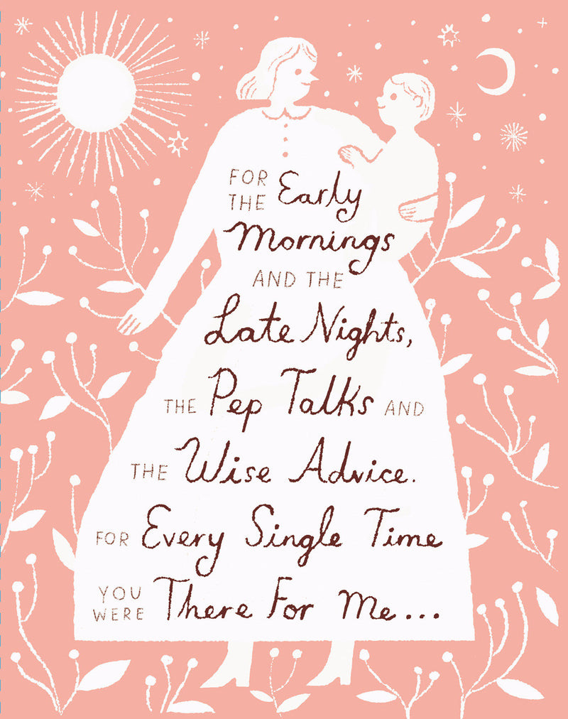 Love Muchly Greeting Cards: Mother's Day - For the early mornings and (Pack of 6)