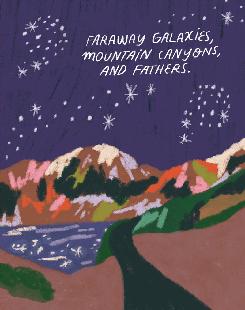 Love Muchly Greeting Cards: Father's Day - Faraway galaxies, mountain (Pack of 6)