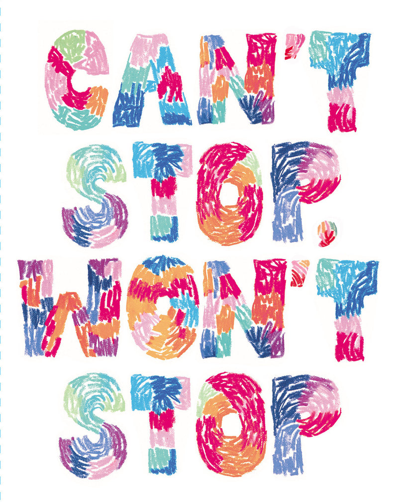 Love Muchly Greeting Cards: Birthday - Can't stop, won't stop (Pack of 6)