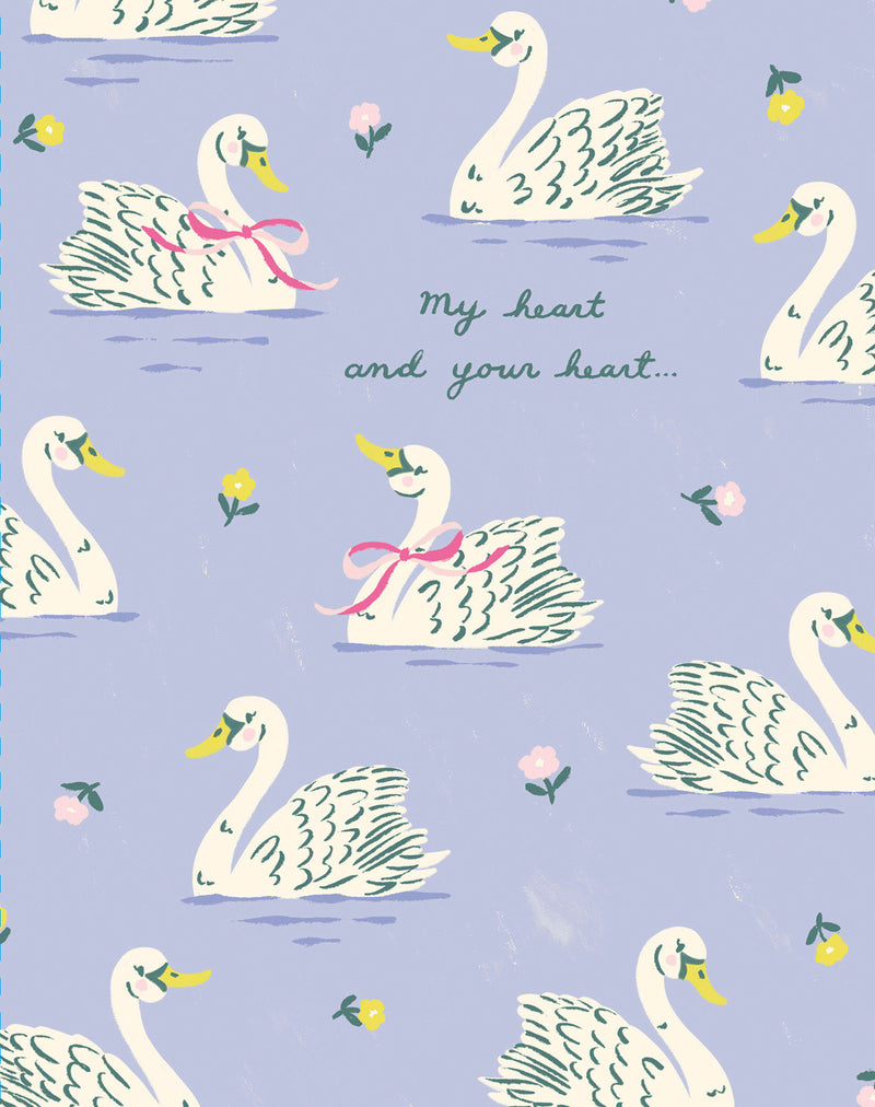 Love Muchly Greeting Cards: Love - My heart and your heart (Pack of 6)