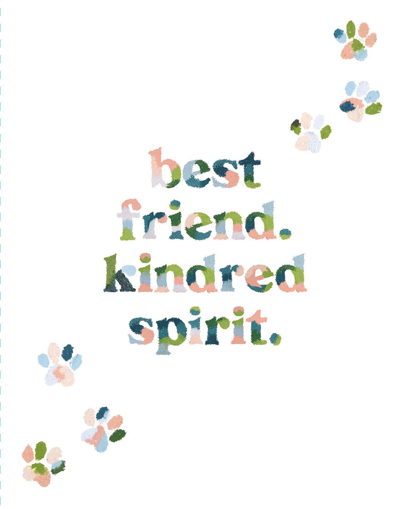 Love Muchly Greeting Cards: Pet Sympathy - Best friend. Kindred Spirit (Pack of 6)