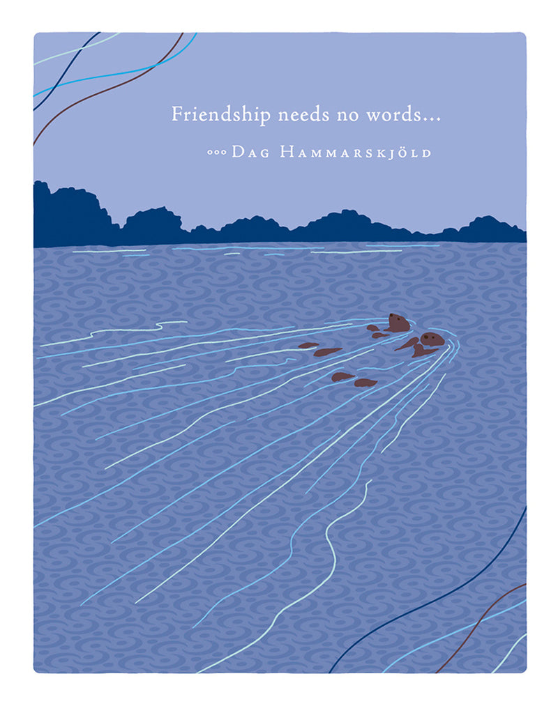 Positively Green Greeting Cards: Friendship - Friendship needs no words… (Pack of 6)