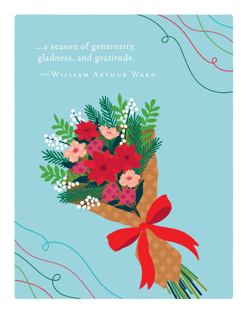 Positively Green Greeting Cards: Holiday - A season of generosity, gladness, (Pack of 6)
