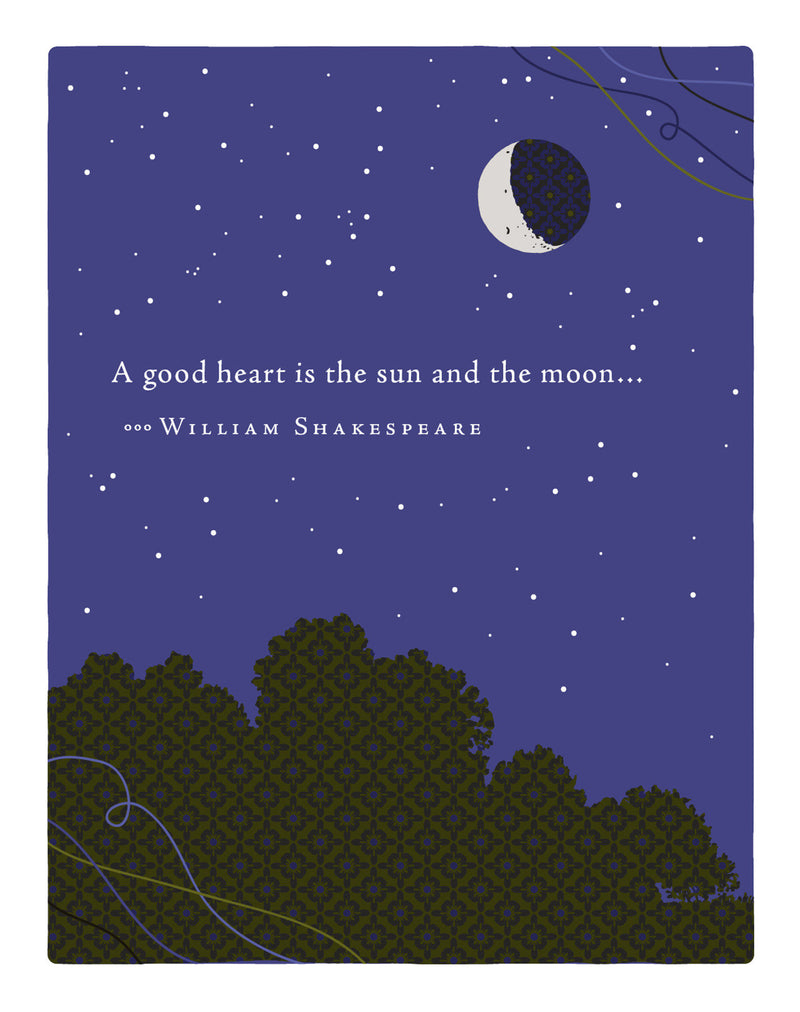 Positively Green Greeting Cards: Friendship - A good heart is the sun and the moon (Pack of 6)