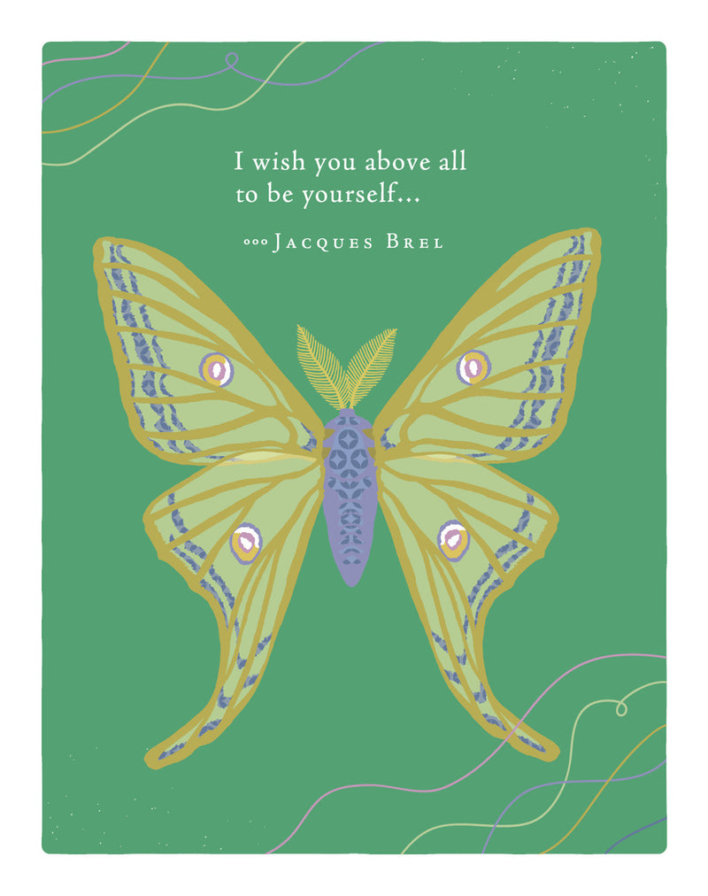 Positively Green Greeting Cards: Graduation - I wish you above all to be yourself (Pack of 6)