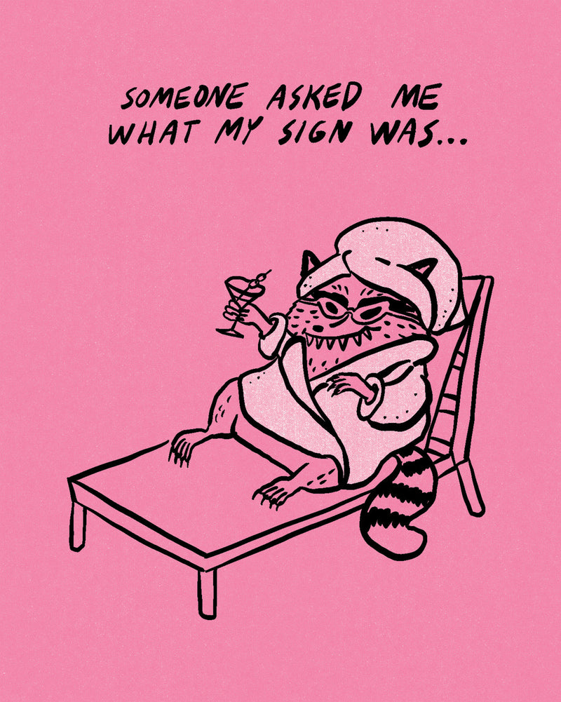 Humor Us Greeting Cards: Just For Laughs - Someone asked me what my sign (Pack of 6)