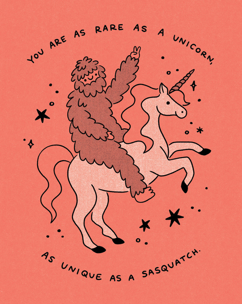 Humor Us Greeting Cards: Thank You - You are as rare as a unicorn (Pack of 6)