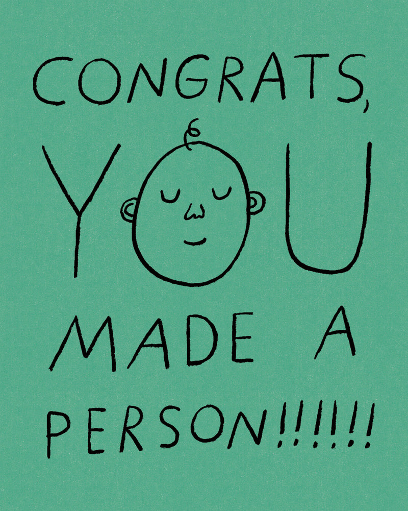 Humor Us Greeting Cards: Baby - Congrats, you made a person (Pack of 6)