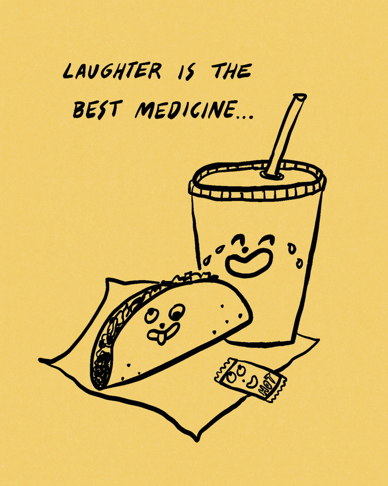 Humor Us Greeting Cards: Get Well - Laughter is the best medicine (Pack of 6)