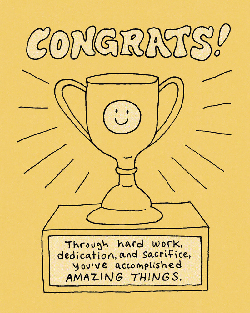 Humor Us Greeting Cards: Congratulations - Congrats! Through (Pack of 6)