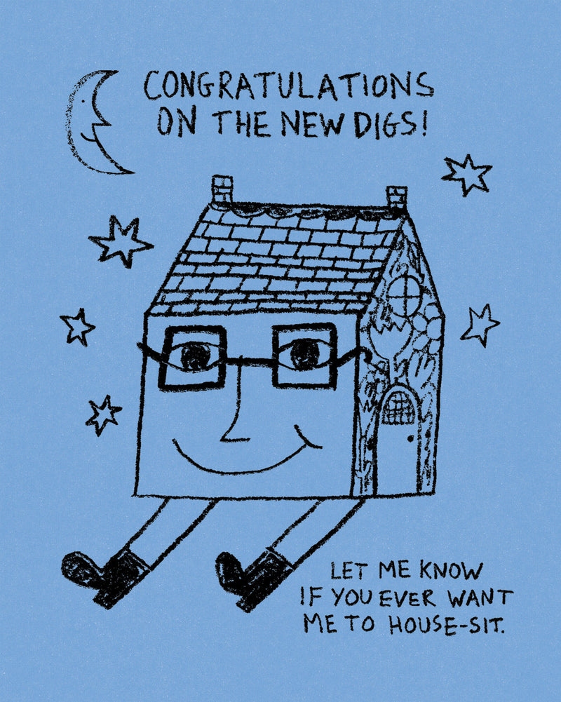 Humor Us Greeting Cards: New Home - Congratulations on the new digs (Pack of 6)