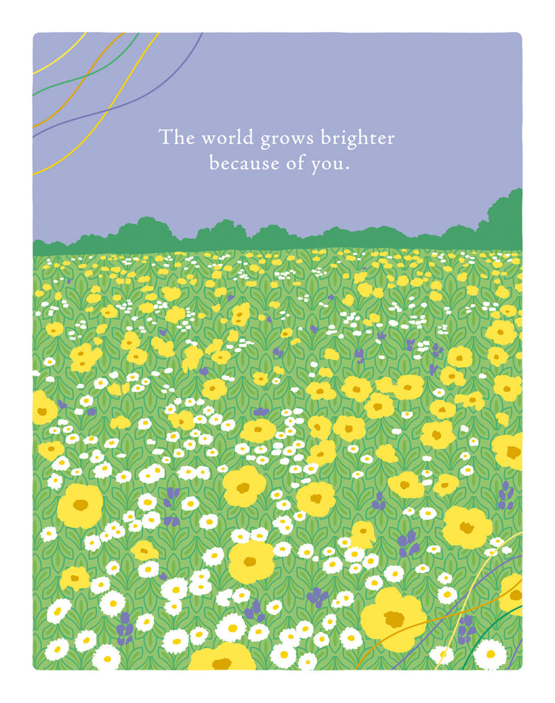 Positively Green Greeting Cards: Birthday - The World Grows Brighter Because of You (Pack of 6)