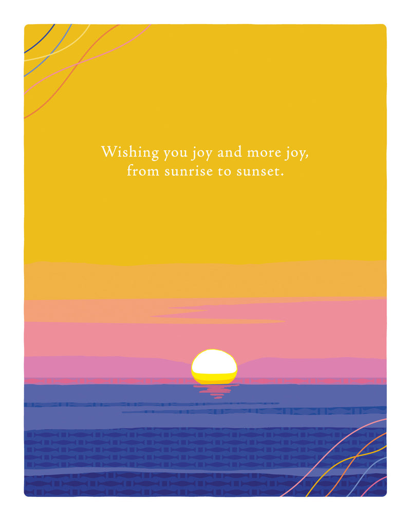 Positively Green Greeting Cards: Birthday - Wishing You Joy and More Joy, from Sunrise to Sunset (Pack of 6)