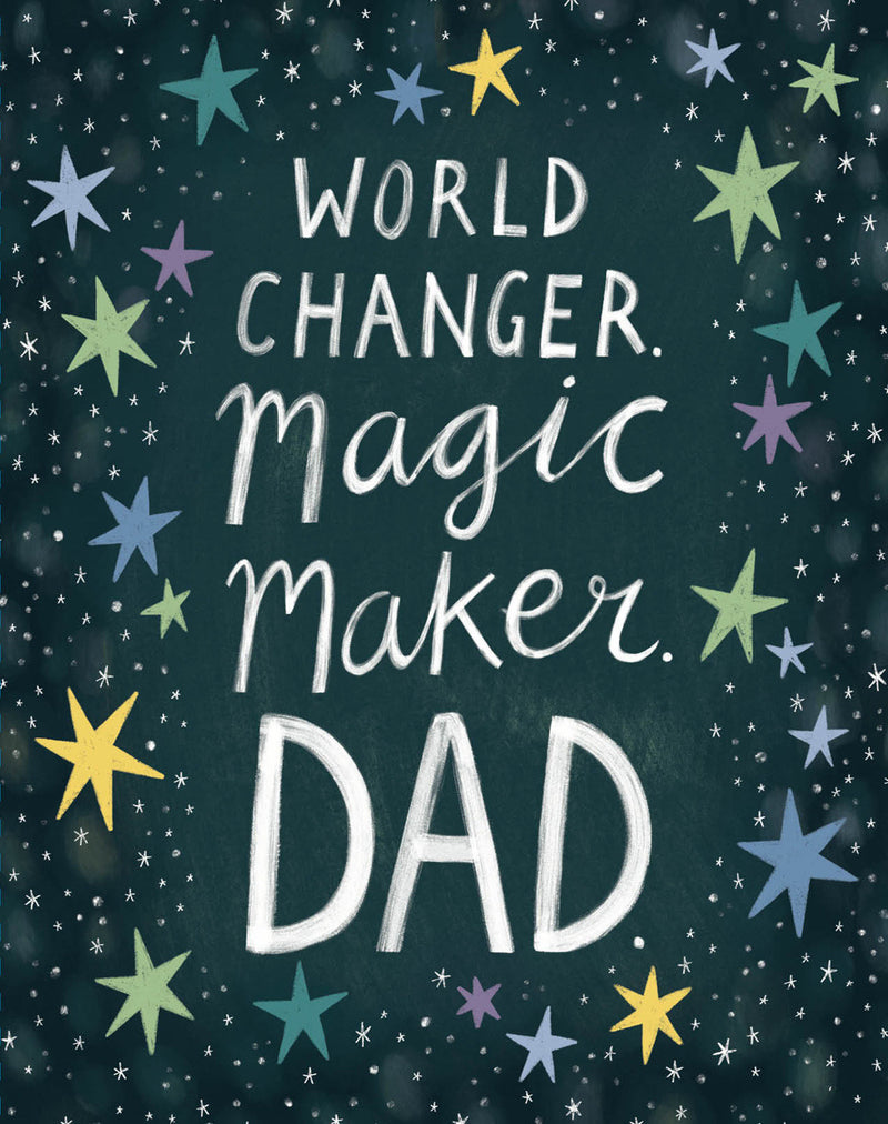 Love Muchly Greeting Cards: Father's Day - World Changer. Magic Maker. Dad (Pack of 6)