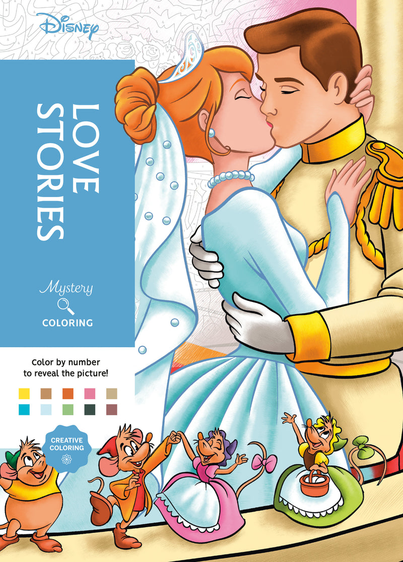 Disney Mystery Coloring: Love Stories: A Color by Number Book