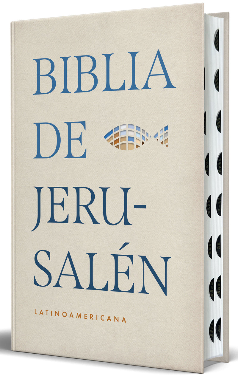 Biblia Católica Biblia de Jerusalén Latinoamericana, tapa dura edición clásica marrón arena con índice / Jerusalem Bible - Latin American Edition HC Sand